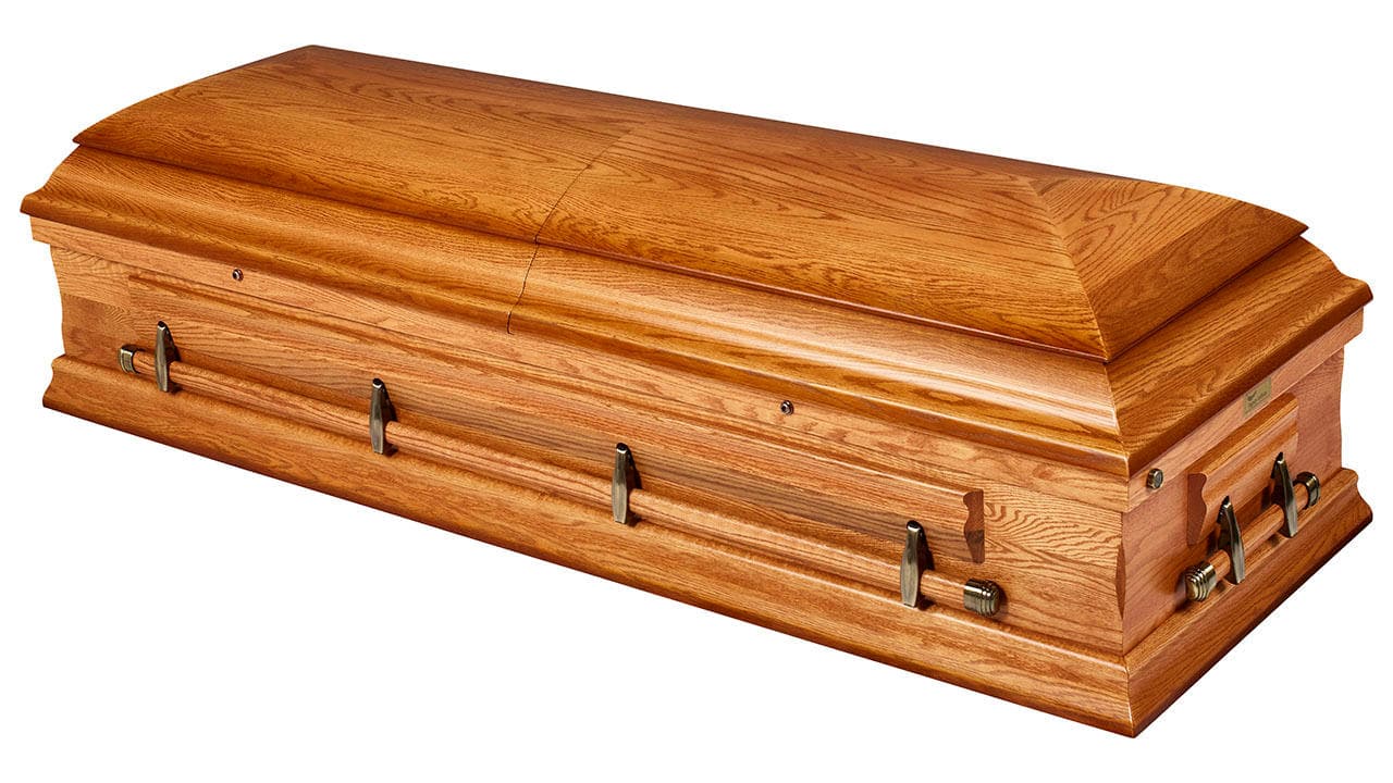 The Golden Leaf Oak from Our Casket Collection
